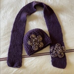 Knitted Beanie and scarf
